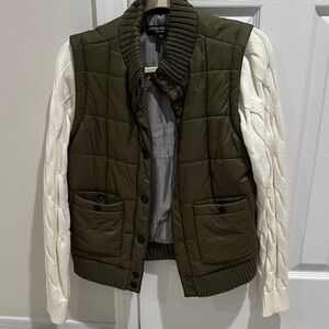 Central Park West Olive and Cream Jacket